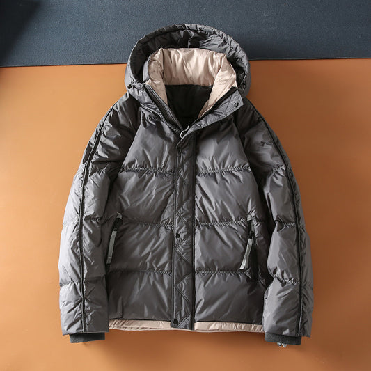 Waterproof Outdoor Casual Hooded White Duck Down Warm Men's Jacket
