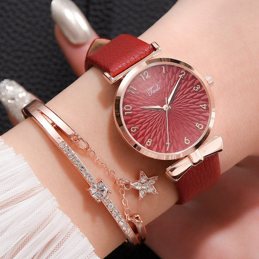 Women's Outfit Matching Digital Alloy Watch & Bracelet Set