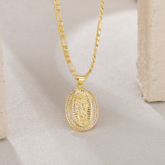 Virgin Mary Creative Female Fashion Copper Necklace