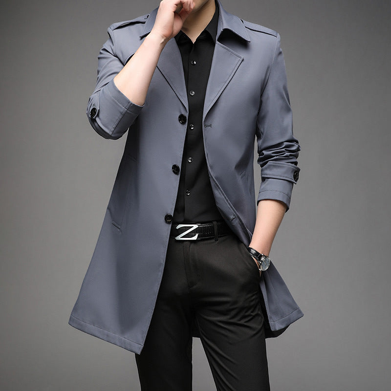 Men's Mid-length Trench Coat