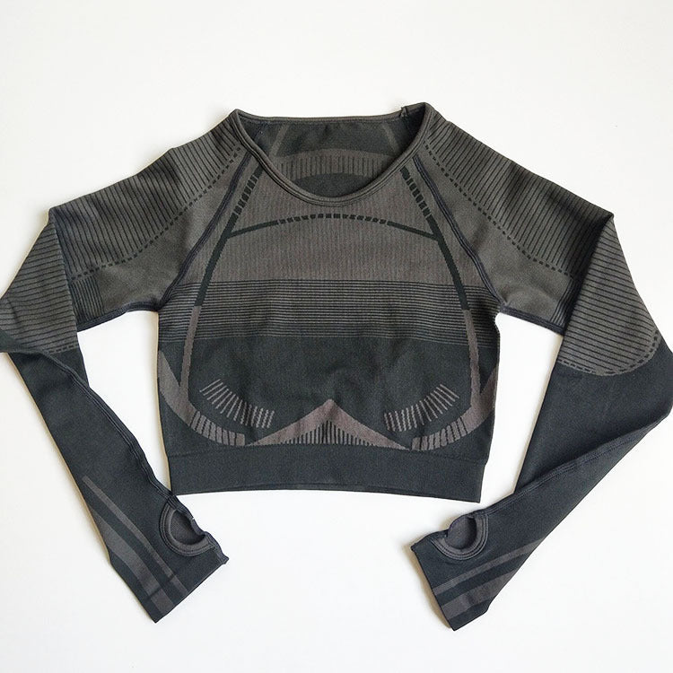 Thumb-Hole Shirt & Set High stretch running fitness seamless quick-drying yoga SET