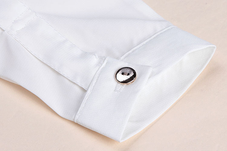 Business Casual Chiffon Style Long Sleeve Shirt