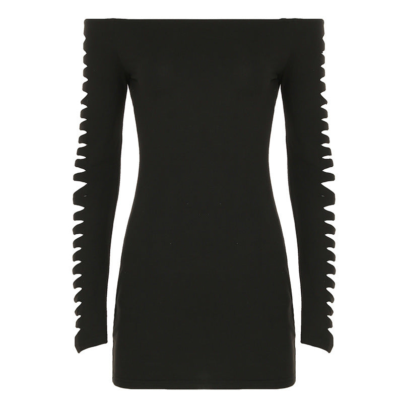 Sexy Short Cut-Out Long Sleeve Dress