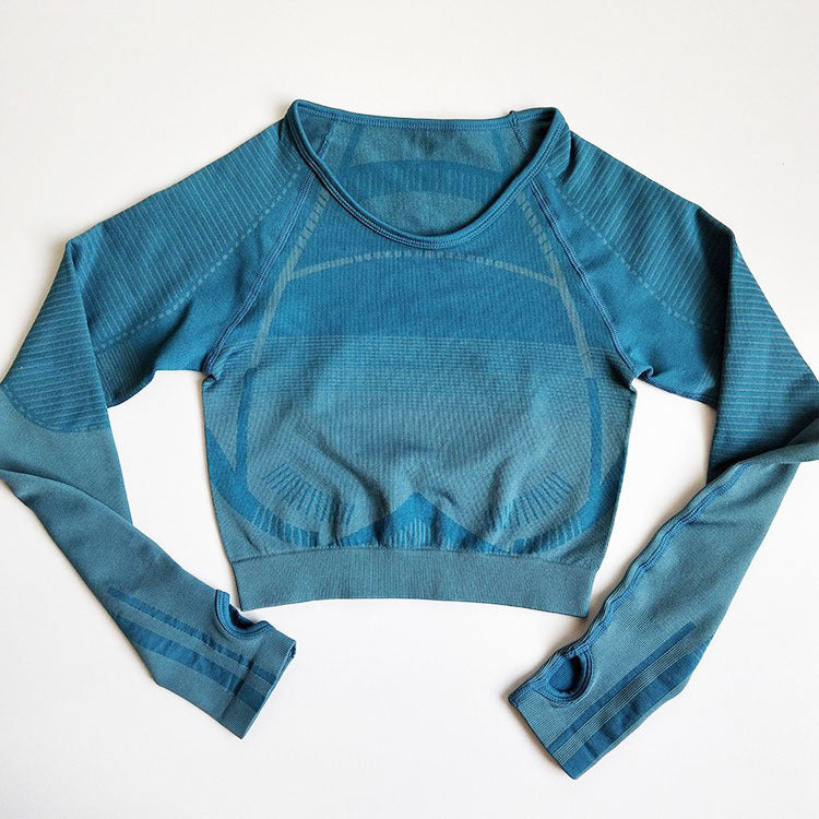 Thumb-Hole Shirt & Set High stretch running fitness seamless quick-drying yoga SET