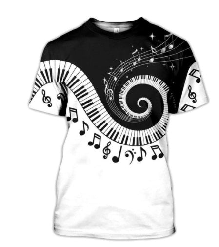 Musical Short sleeve crew neck T-shirt