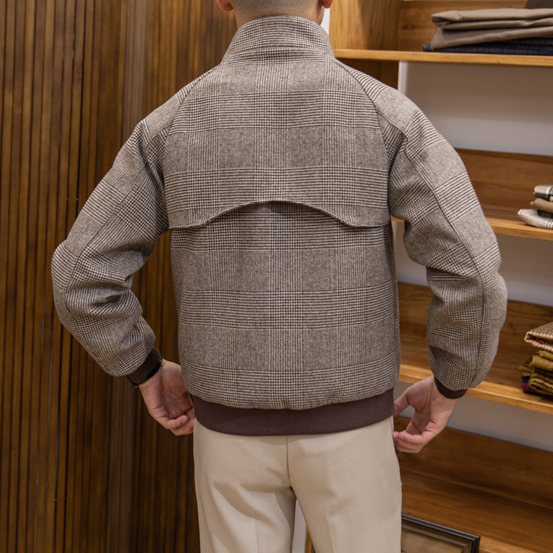 Plaid Short Slim-fit Jacket