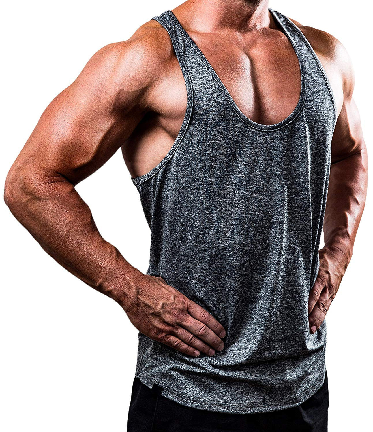 V-neck sleeveless sports fitness shirt