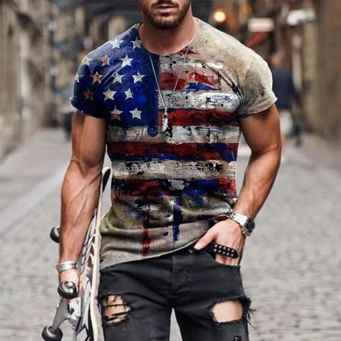 Men's Vintage USA Flag T-Shirt