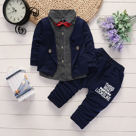 Toddler Boys Casual Printed Suit Set