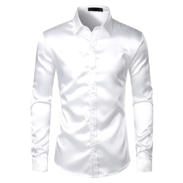 Men's Satin Style Dress Shirts