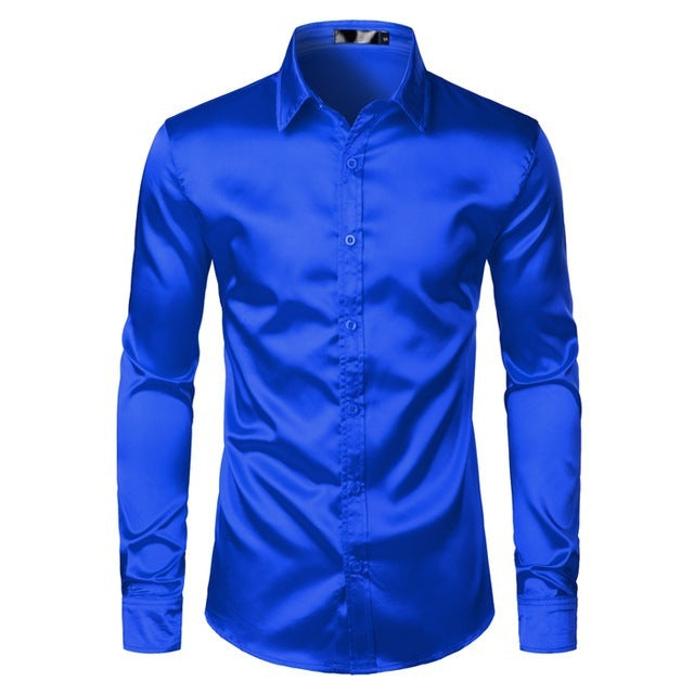 Men's Satin Style Dress Shirts