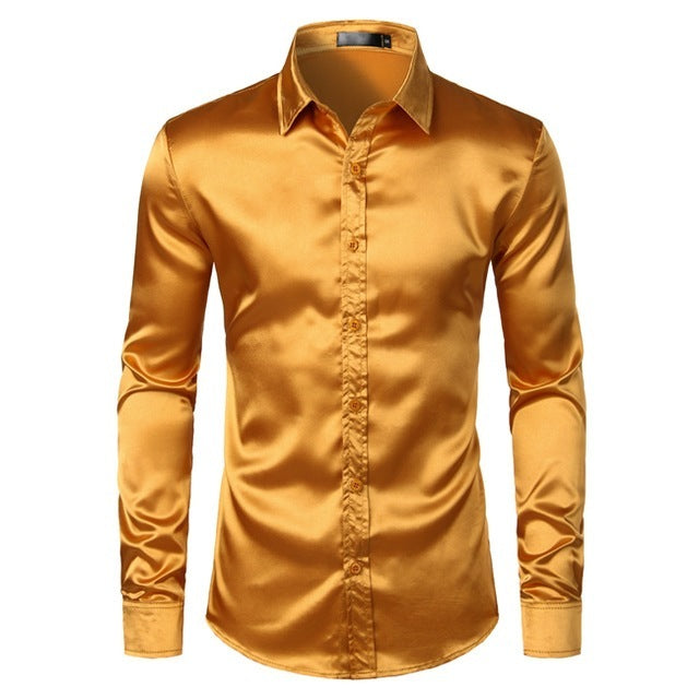 Men's Satin Style Dress Shirts