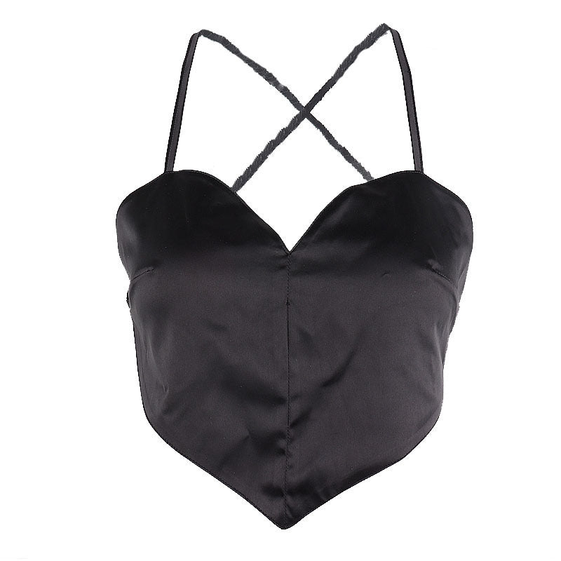 Sexy V-neck Heart Halter Camisole