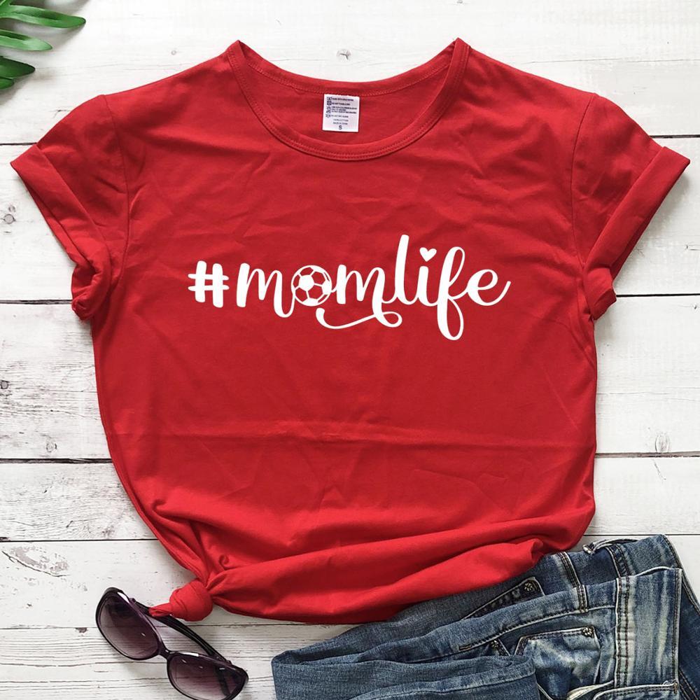(#Mom-Life) Short-sleeved Round Neck T-shirt