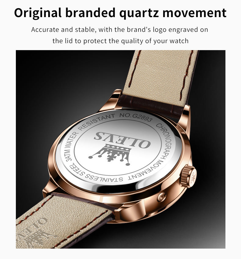 Men's Luminous Multifunctional Business Quartz Watch