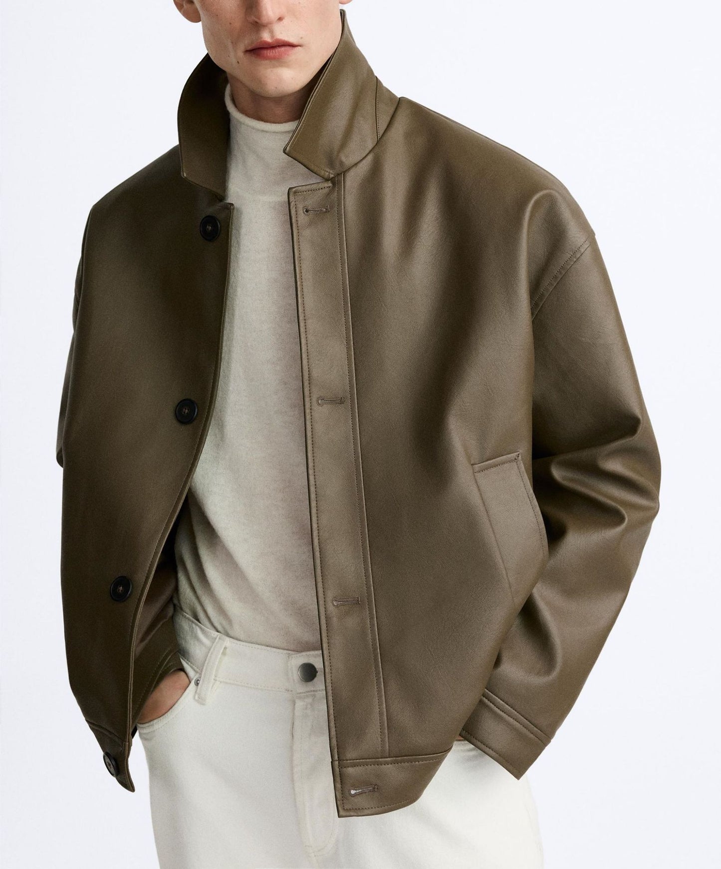 Men's Faux Leather Jacket