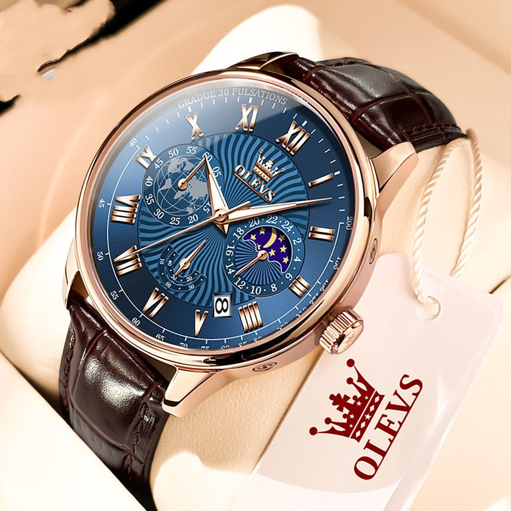 Men's Luminous Multifunctional Business Quartz Watch