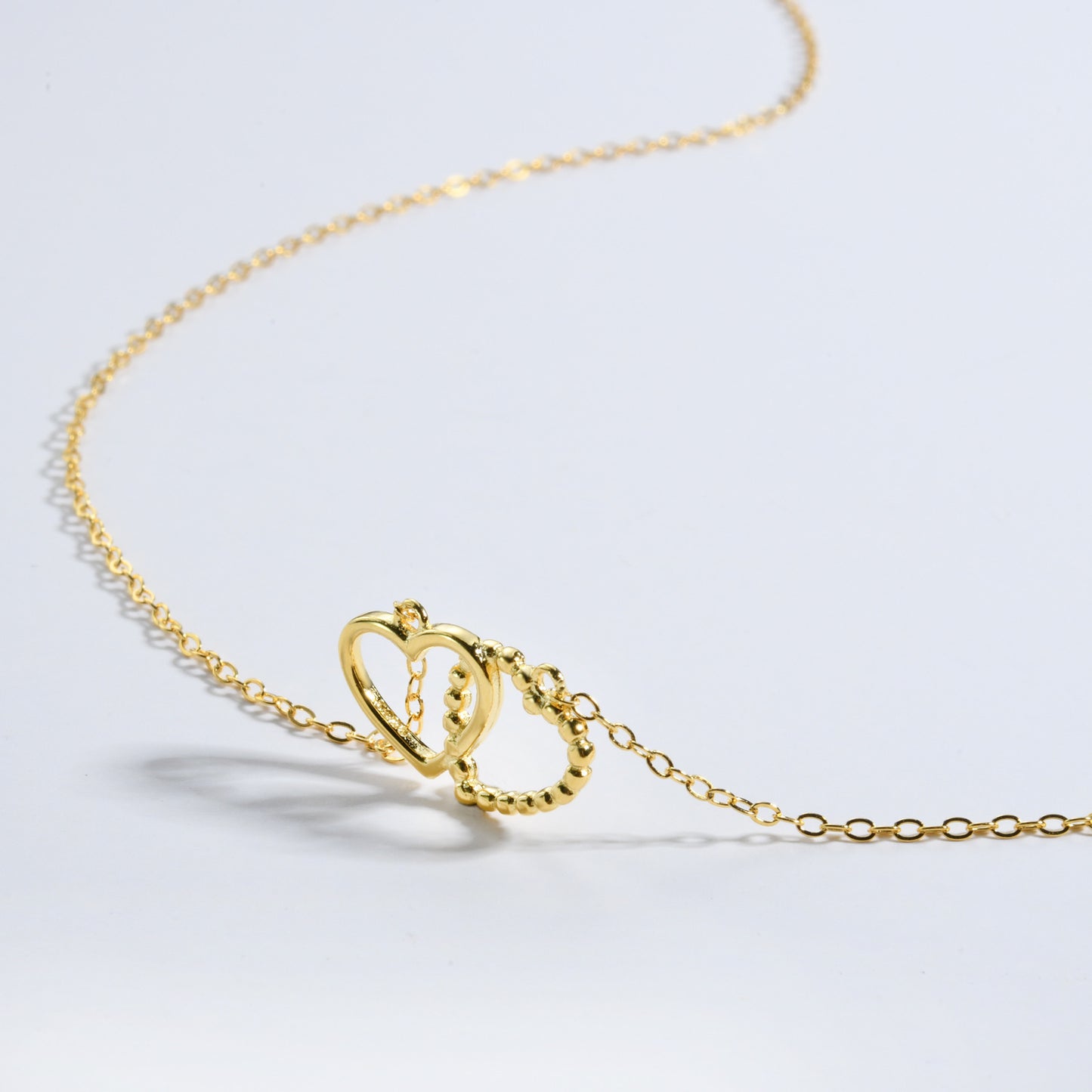 Love Hearts S925 Silver & Gold Necklace