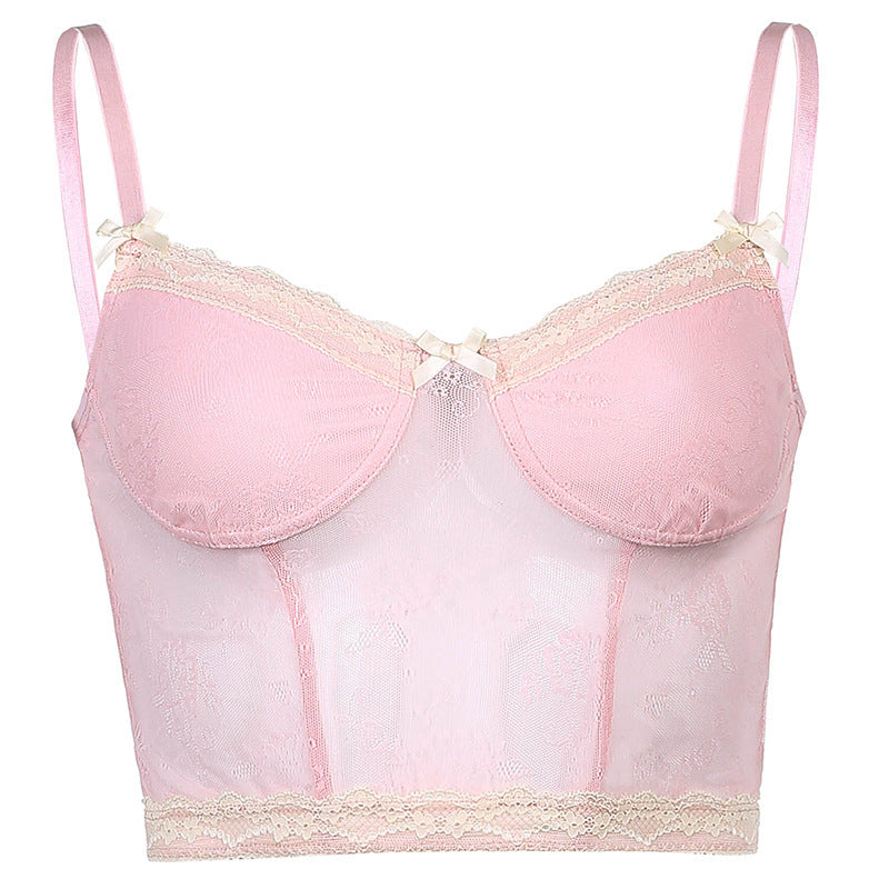 Sexy Lace Lace Bow-Tie Camisole