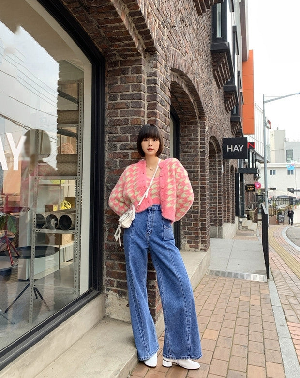 Long Sleeve Sweater Cardigan & Camisole Set