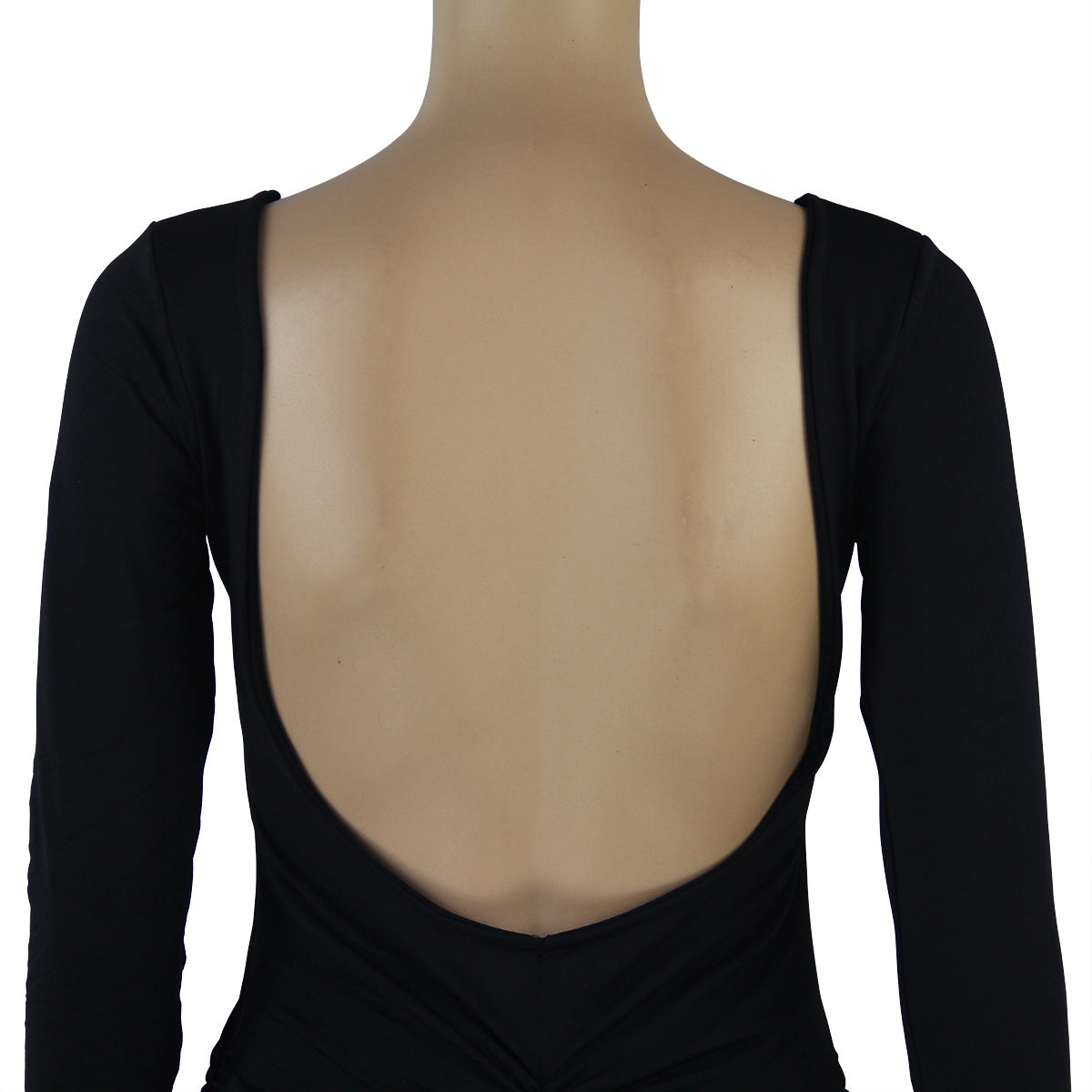 Sexy Open Back Long Sleeve Dress
