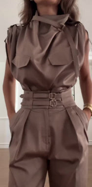 Business Casual Slimming Style Pants Suit