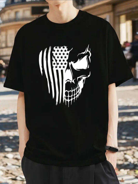 Men's USA Skull Short Sleeve T-Shirt
