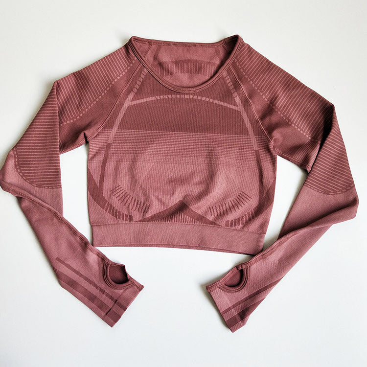 Thumb-Hole Shirt & Set High stretch running fitness seamless quick-drying yoga SET