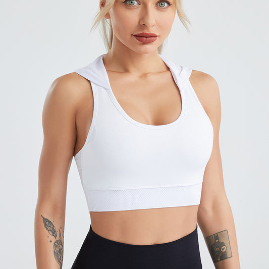 Quick-drying Fitness Sports Bra With Hood