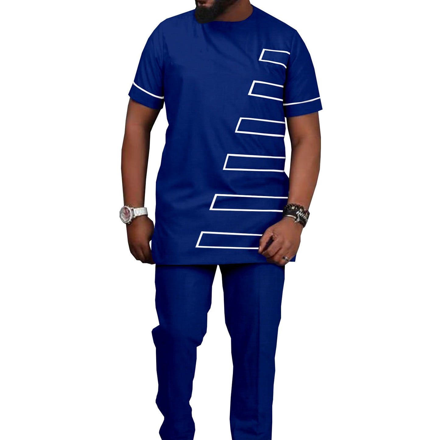 Shirt & Pants Set African Ethnic Batik Men's Casual Fit