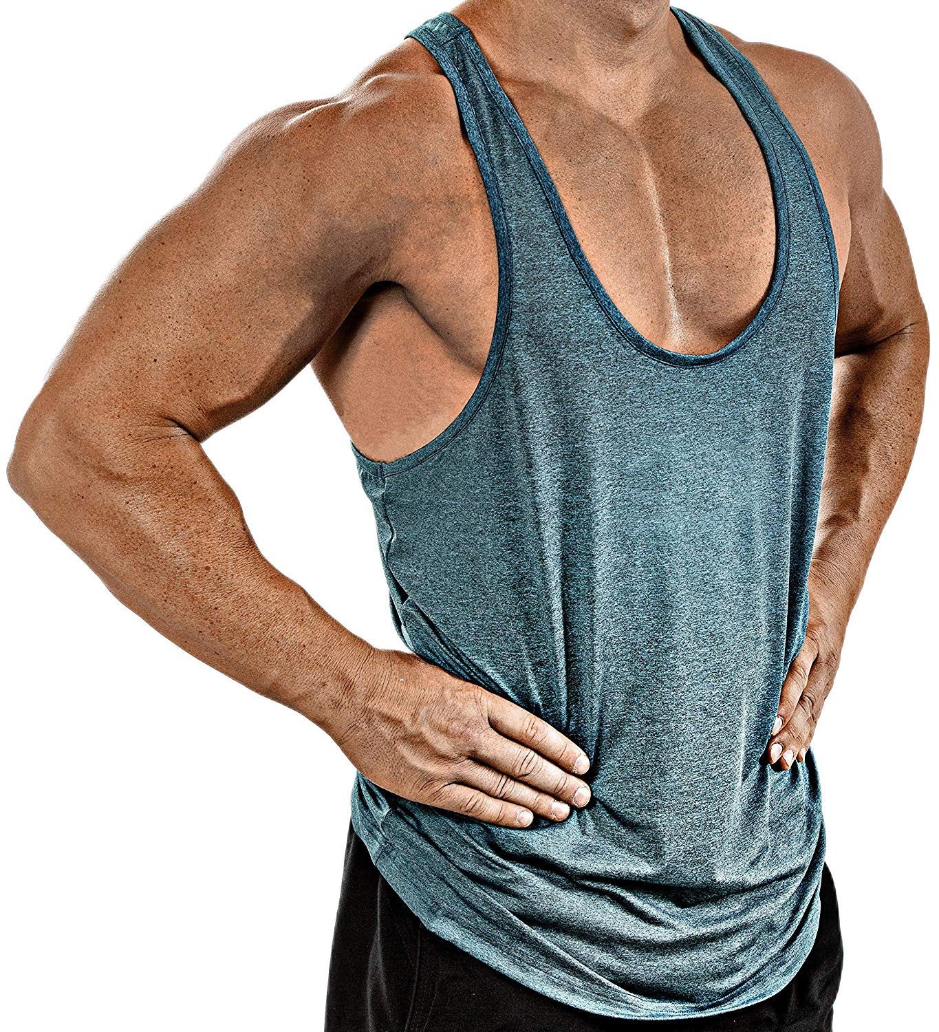 V-neck sleeveless sports fitness shirt