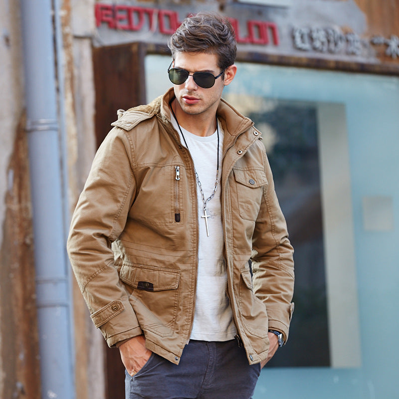 Fleece-lined Warm Men's Casual Jacket
