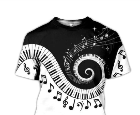 Musical Short sleeve crew neck T-shirt