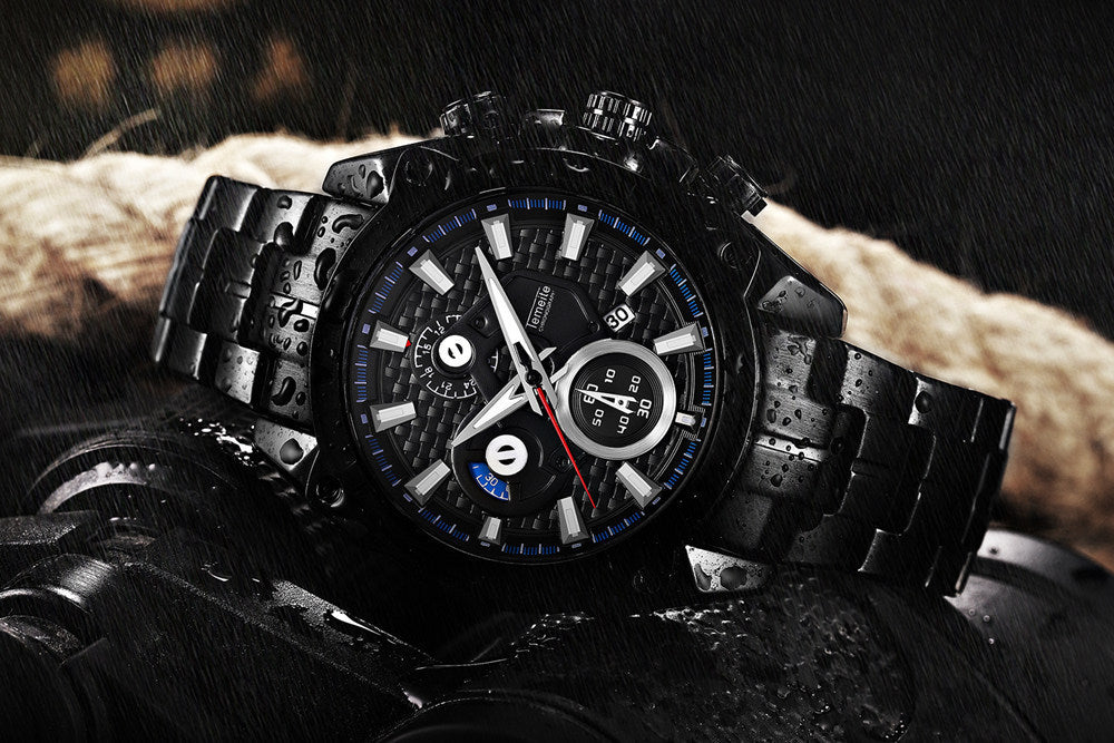 Men's Luminous Waterproof Stainless Steel Quartz Watch