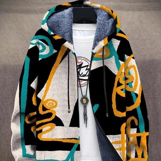 Men's Lapel Chenille Woolen Coat