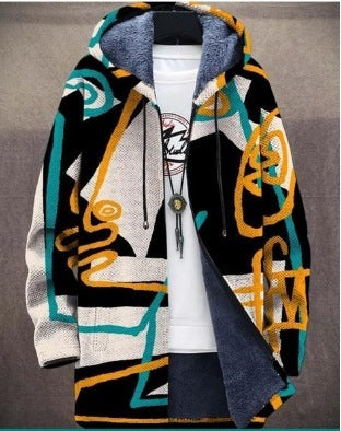 Men's Lapel Chenille Woolen Coat