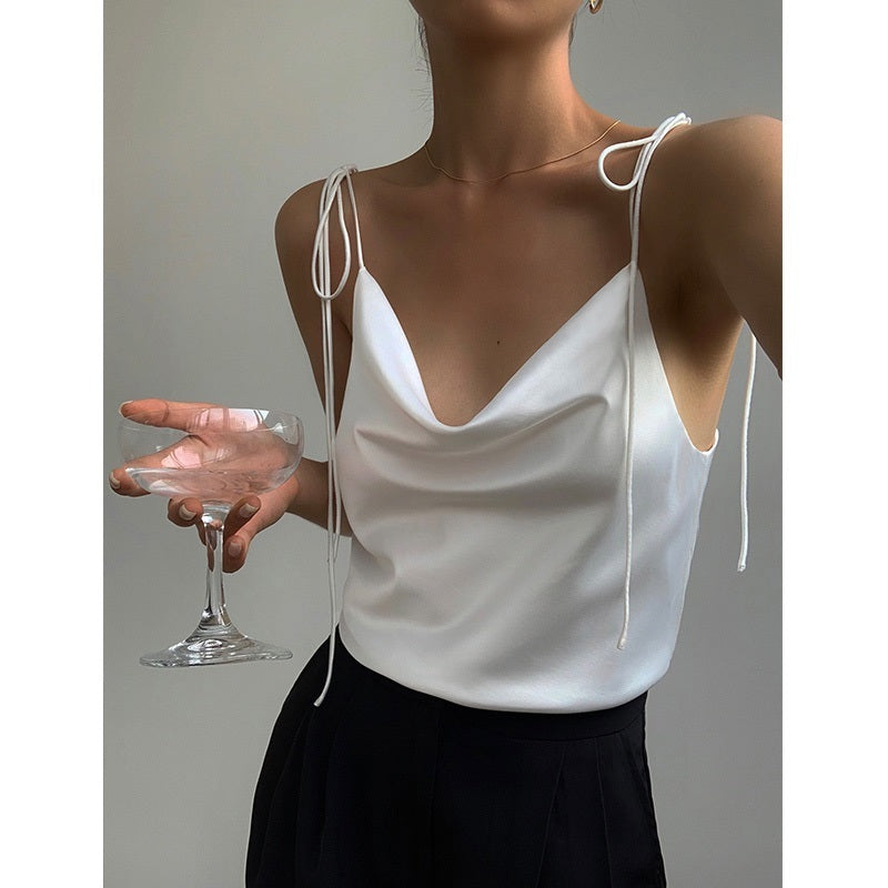 Silk And Satin Camisole With A Base Inside