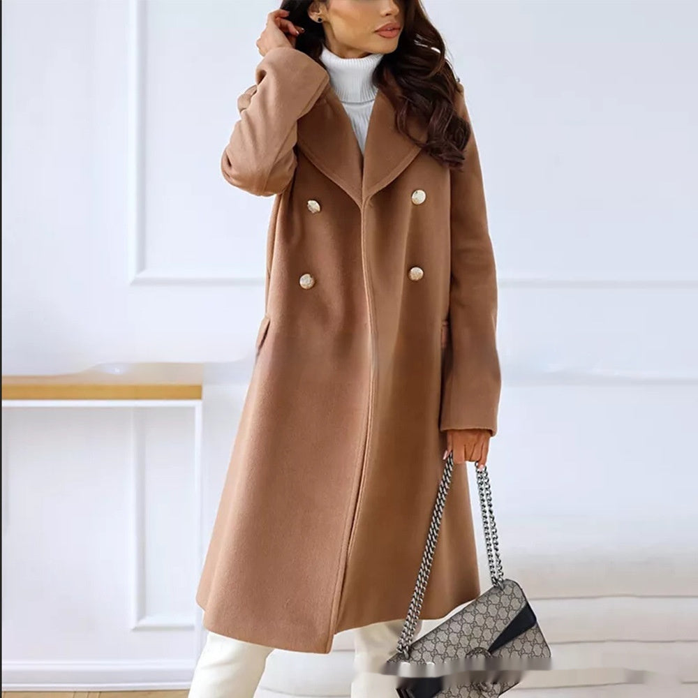Double Breasted Woolen Coat