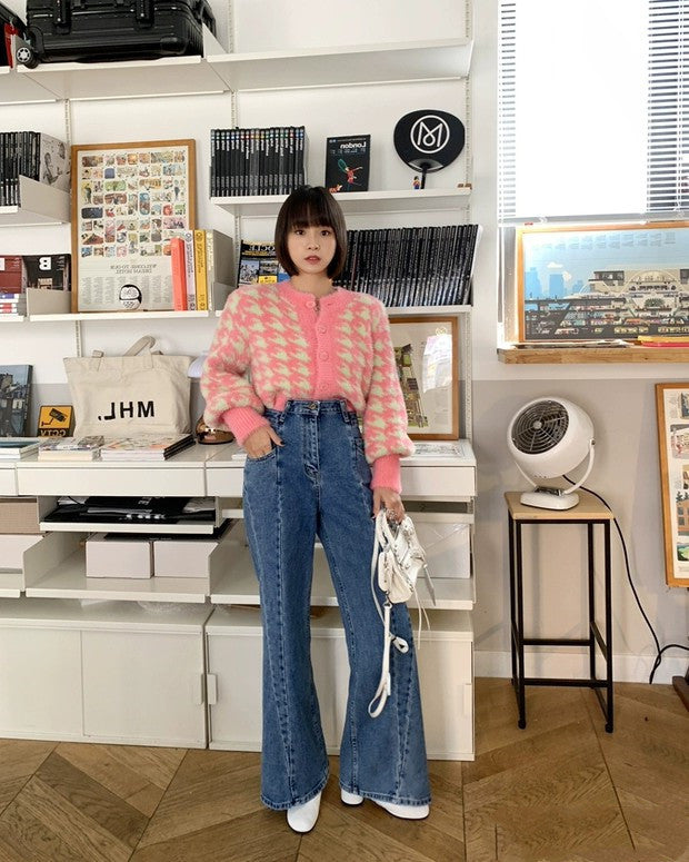 Long Sleeve Sweater Cardigan & Camisole Set