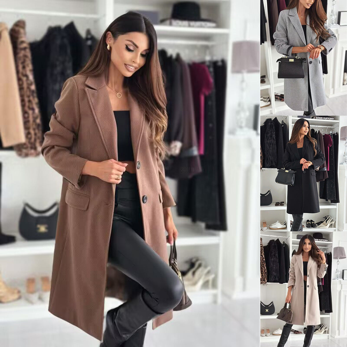 Mid-Length Button Trench Coat