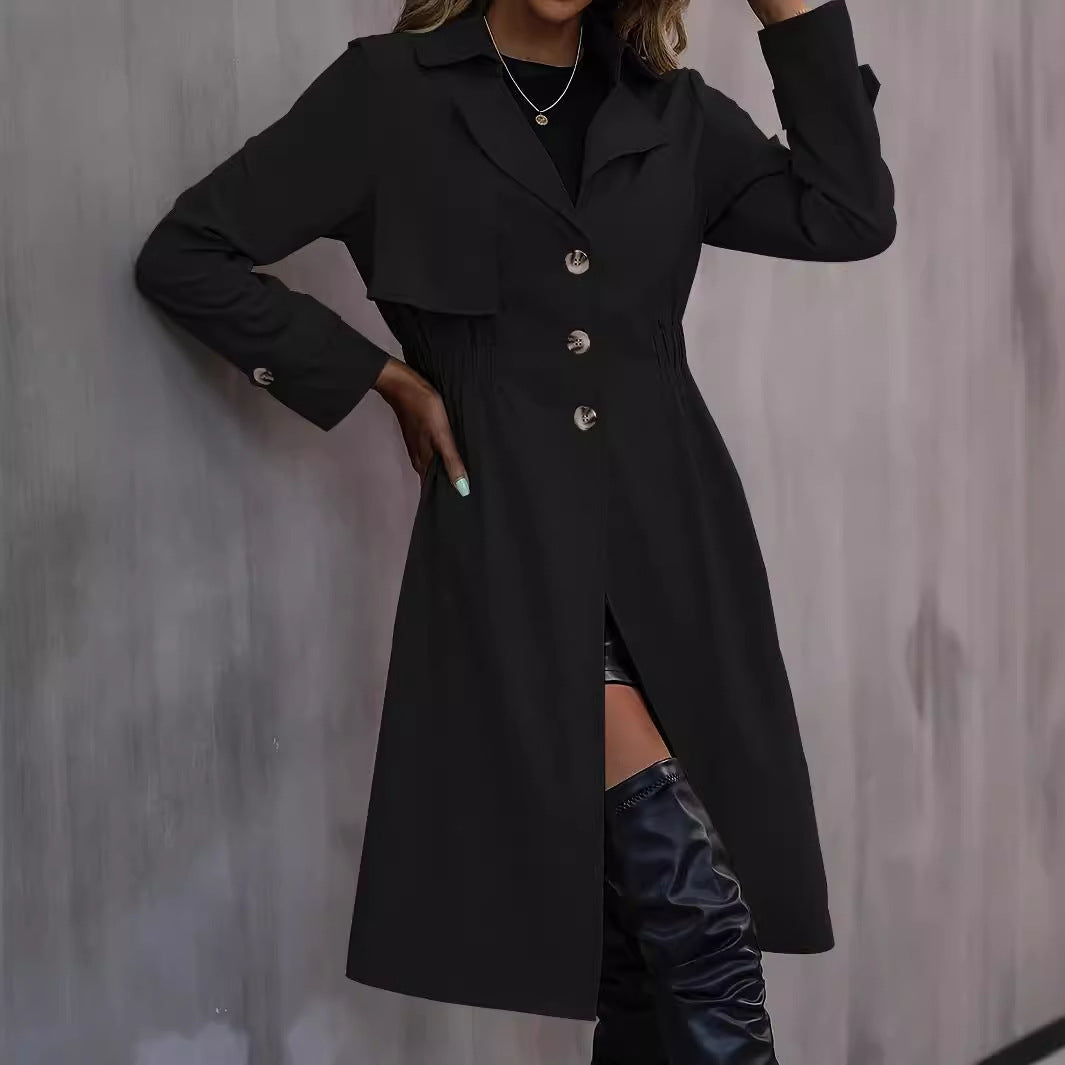 Cinched Waist Style Trench Coat