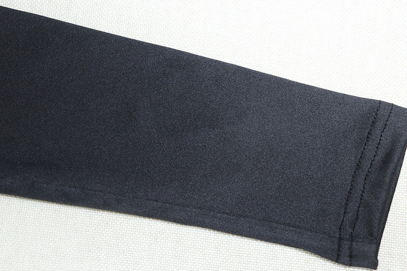 Wrapped Chest Square Collar Top & Long Sleeve Navel Skirt