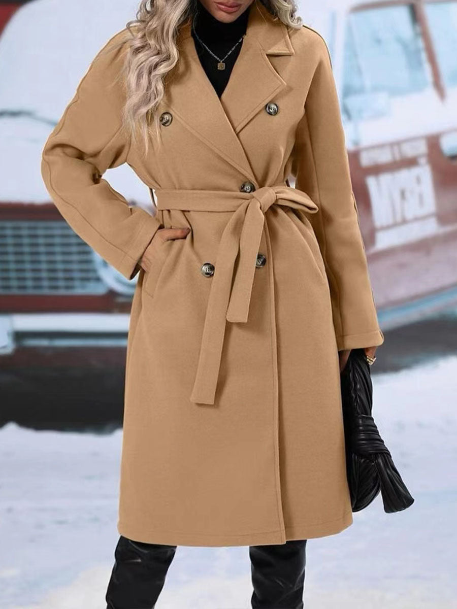 Double-breasted Trench Coat With Belt