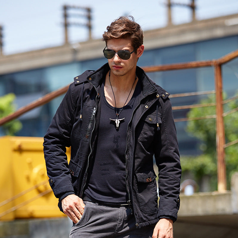Fleece-lined Warm Men's Casual Jacket