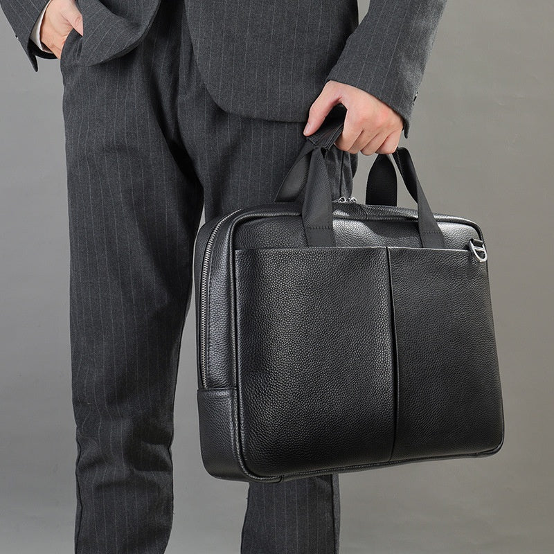 Genuine Leather Large Capacity Briefcase Computer Bag