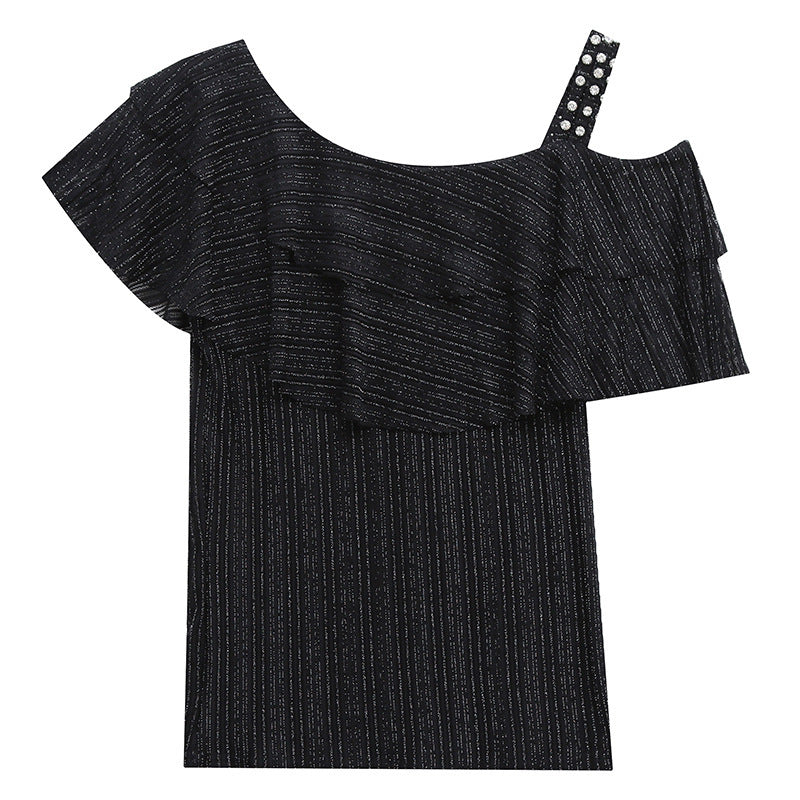 Ruffled Shoulder Top