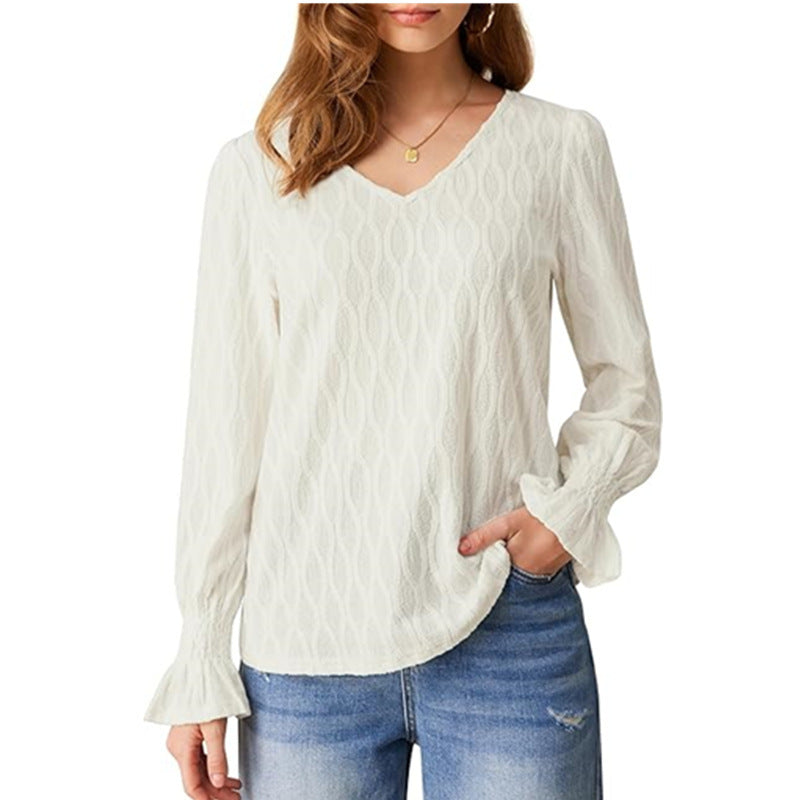 V-neck Long Sleeve Top