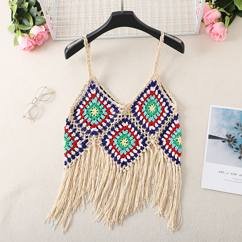 V-neck Fringe Top
