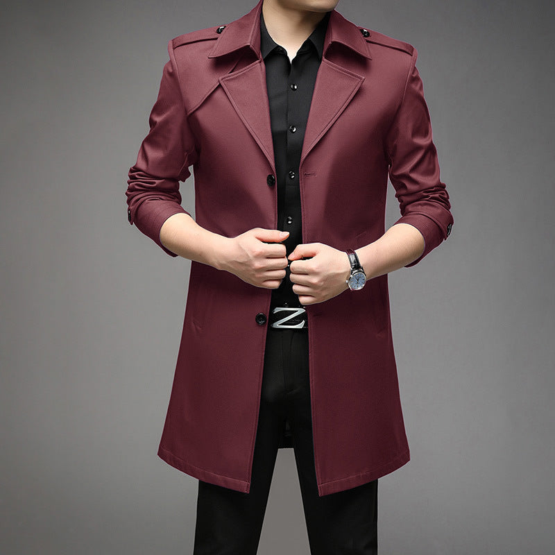 Men's Mid-length Trench Coat