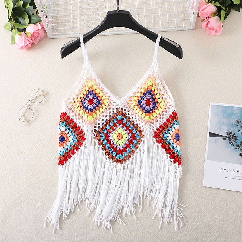 V-neck Fringe Top